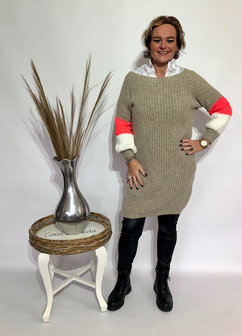 Trui / Jurk Stripe (zand)