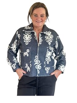 Jas Nea (grijs/roomwit)