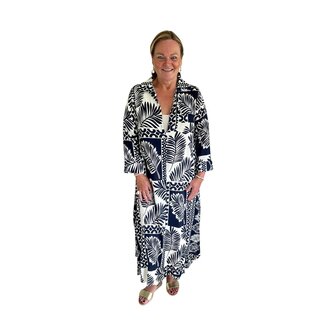 Jurk Kos (Donkerblauw/room)