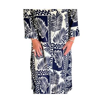 Jurk Kos (Donkerblauw/room)