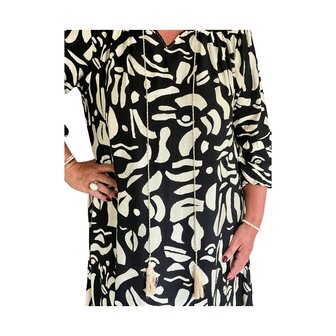 Jurk Paris (Zwart/room)