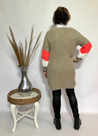 Trui / Jurk Stripe (zand)