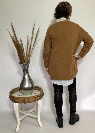 Trui / Jurk Ajour (camel)