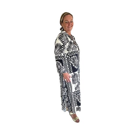Jurk Kos (Donkerblauw/room)