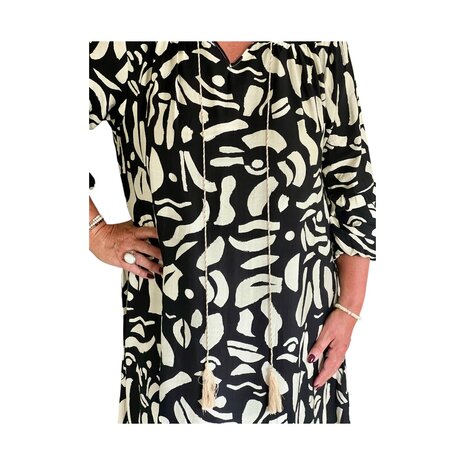 Jurk Paris (Zwart/room)